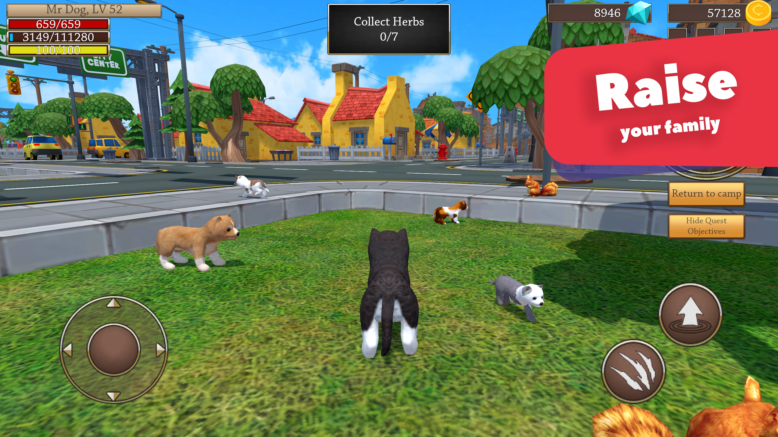 Screenshot 1 — Dog Simulator 3D - Animal Life